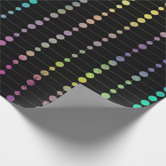 Elegante moderne farbenfrohe Perlen Kreise Dots Mu Geschenkpapier (Ecke)