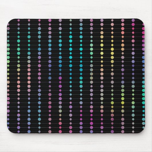 Elegante moderne farbenfrohe Perlen Kreise Dots Mu Mousepad (Vorne)