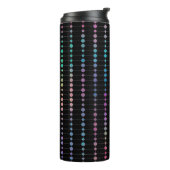 Elegante moderne farbenfrohe Perlen Kreise Dots Mu Thermosbecher (Nach links gedreht)