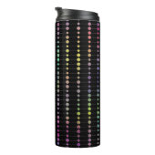 Elegante moderne farbenfrohe Perlen Kreise Dots Mu Thermosbecher (Nach rechts gedreht)