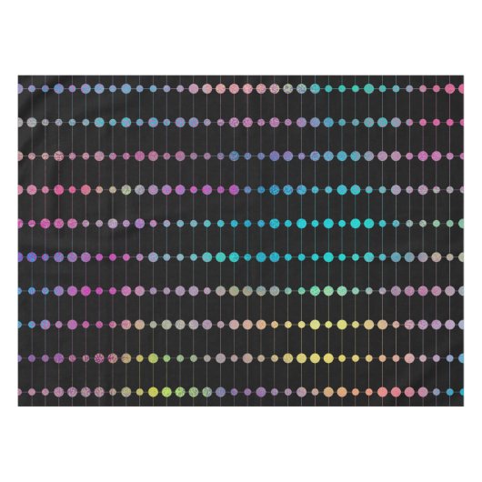 Elegante moderne farbenfrohe Perlen Kreise Dots Mu Tischdecke (Vorderseite (Horizontal))