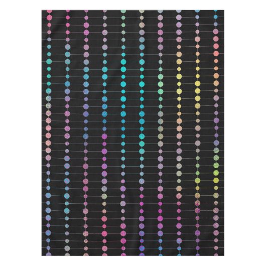 Elegante moderne farbenfrohe Perlen Kreise Dots Mu Tischdecke (Vorderseite)