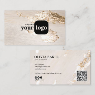 Elegante moderne Faux-Goldfolie individuelles Logo Visitenkarte