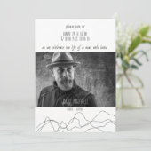 Elegante Moderne Feier zum Leben Einladung (Stehend Vorderseite)