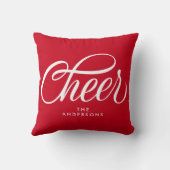 Elegante Moderne festliche Rote Schrift Heiligen W Kissen (Rückseite)