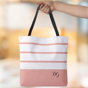 Elegante moderne, fette Streifen Monogramm Anfangs Tasche