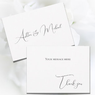 Elegante moderne Flat-Dankeskarte Dankeskarte