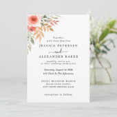 Elegante Moderne Flora und Fauna Einladung (Stehend Vorderseite)