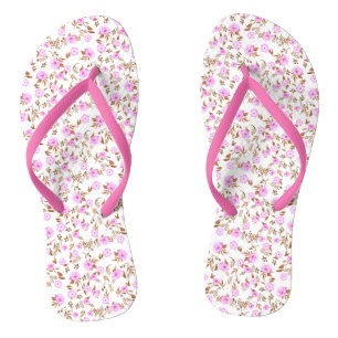 Elegante Moderne florale Rose Flip Flops Badesandalen