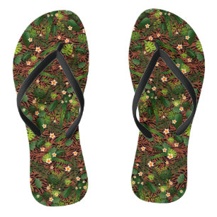 Elegante Moderne florale Rose Flip Flops Badesandalen