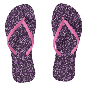 Elegante Moderne florale Rose Flip Flops Badesandalen