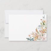 Elegante moderne, florale RSVP-Karte RSVP Karte (Rückseite)