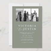 Elegante Moderne Foto Collage Wedding Einladung (Vorderseite)