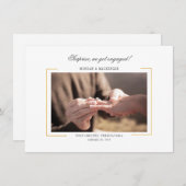 Elegante, moderne Foto-Engagement-Partei Einladung (Vorne/Hinten)