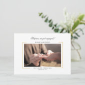 Elegante, moderne Foto-Engagement-Partei Einladung (Stehend Vorderseite)