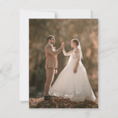 Elegante Moderne Foto Front & Back Wedding Einladung (Rückseite)