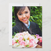 Elegante Moderne Foto Graduation Party Einladung (Rückseite)