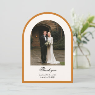 Elegante moderne Foto-Hochzeit-Dankeskarten mit Bo Einladung