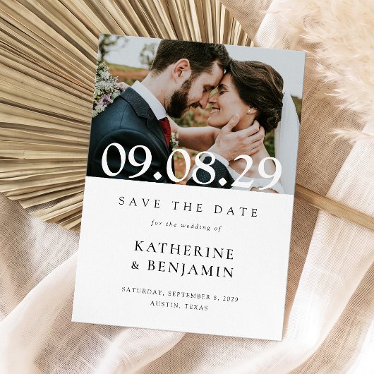 Elegante moderne Foto-Hochzeit Save The Date