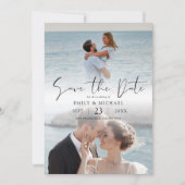 Elegante moderne Foto-Hochzeit Save The Date (Vorderseite)