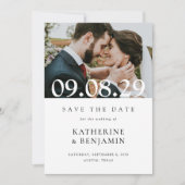Elegante moderne Foto-Hochzeit Save The Date (Vorderseite)