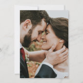 Elegante moderne Foto-Hochzeit Save The Date (Rückseite)