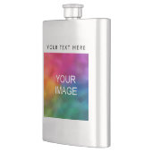 Elegante moderne Foto- oder Logo-Beste hochladen Flachmann (Links)