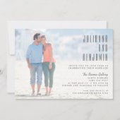 Elegante moderne Foto Text Overlay Chic Hochzeit Einladung (Vorderseite)