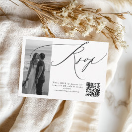 Elegante moderne Foto Wedding RSVP Card