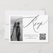 Elegante moderne Foto Wedding RSVP Card Karte (Vorderseite)
