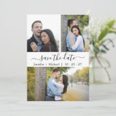 Elegante, moderne Fotosammlung -2- Save the Date (Stehend Vorderseite)