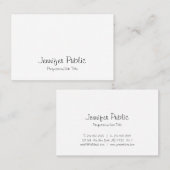 Elegante moderne Freehand Script sauber Graceful Visitenkarte (Vorne/Hinten)