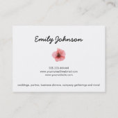 Elegante moderne, frisch gepresste Wiesen-Blume Visitenkarte (Rückseite)