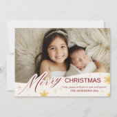 Elegante moderne frohe Weihnachten 1 Foto Schneefl (Vorderseite)