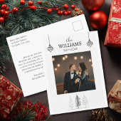 Elegante Moderne frohe Weihnachten Foto & Schneefl