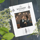 Elegante Moderne frohe Weihnachten Foto & Schneefl