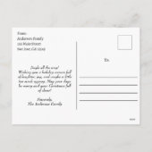 Elegante Moderne frohe Weihnachten Foto & Schneefl (Rückseite)