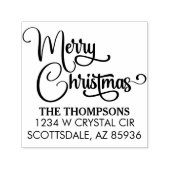 Elegante Moderne frohe Weihnachtsfamilie Permastempel (Design)