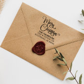 Elegante Moderne frohe Weihnachtsfamilie Permastempel