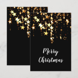 elegante moderne frohe Weihnachtsgolden-Sterne Einladung