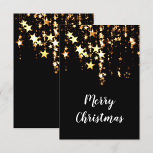 elegante moderne frohe Weihnachtsgolden-Sterne Einladung