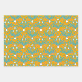 Elegante, moderne Frühlingssnowdrop-Blume Geschenkpapier Set