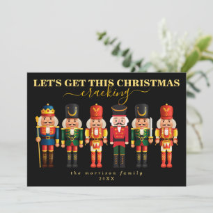 Elegante Moderne Funny Black Nutcracker Weihnachte Feiertagskarte