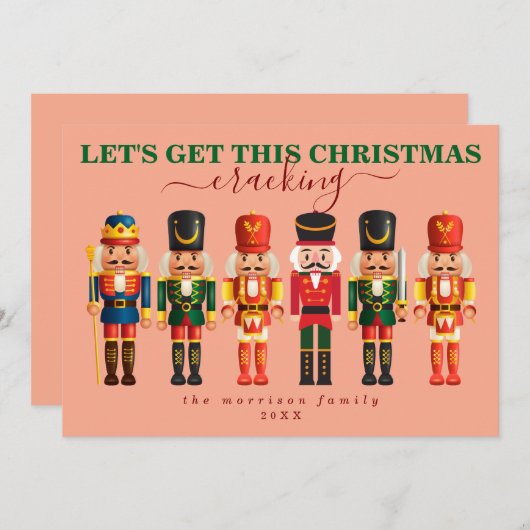 Elegante Moderne Funny Pink Nutcracker Weihnachten (Vorne/Hinten)