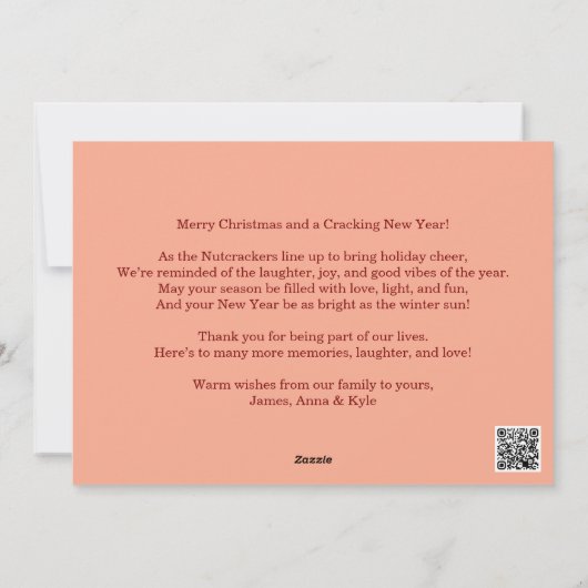 Elegante Moderne Funny Pink Nutcracker Weihnachten (Rückseite)