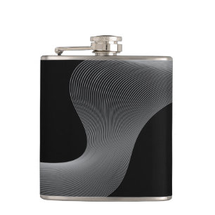 Elegante, moderne, futuristische Wave Abstraktion Flachmann