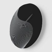 Elegante, moderne, futuristische Wave Abstraktion Große Wanduhr (Winkel)