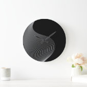 Elegante, moderne, futuristische Wave Abstraktion Große Wanduhr (Zuhause)