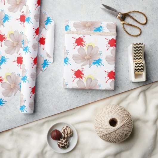 Elegante moderne Gänseblümchen-Blume Geschenkpapier (Kunsthandwerk)
