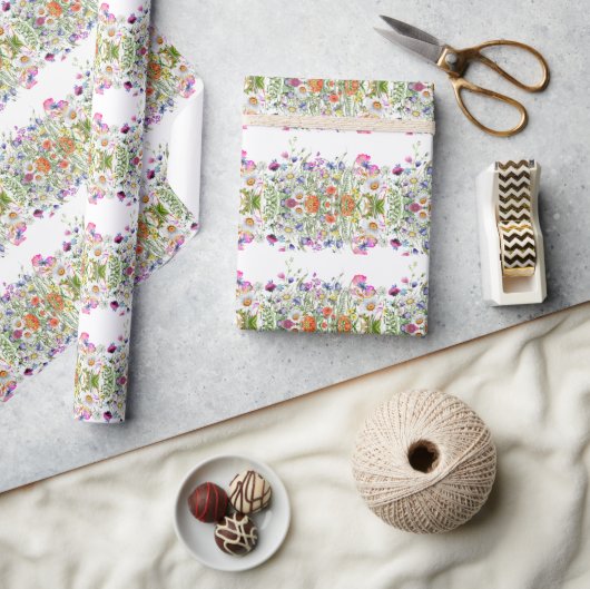 Elegante moderne Gänseblümchen-Blume Geschenkpapier (Kunsthandwerk)